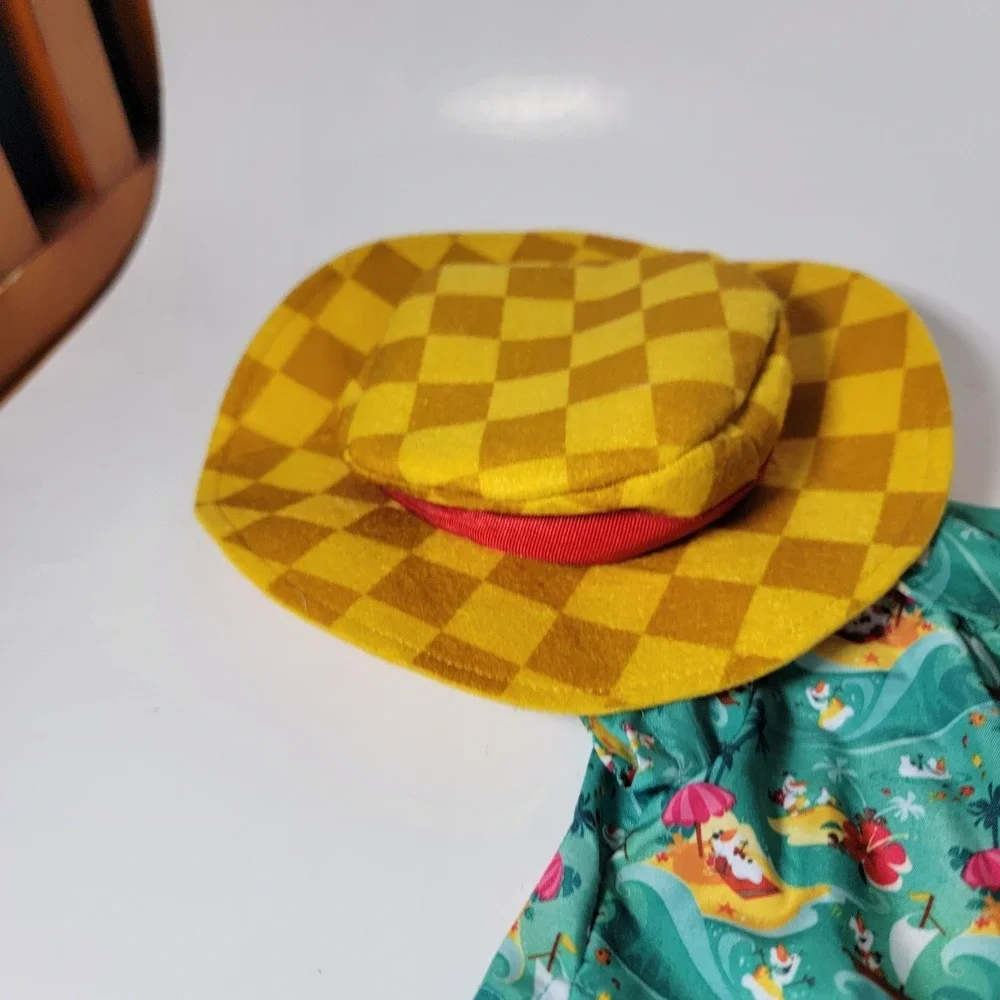 Build A Bear Disney Frozen Olaf's Hawaiian Shirt Hat Outfit‎